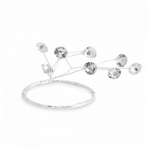 Кольцо для салфеток Кристаллы, 5 см, акрил, металл, серебристый, серия Event, ANNA LAFARG, Китай, Кольца для салфеток