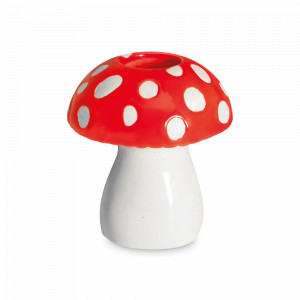 Подсвечник на одну свечу, 7.5 см, керамика, белый, серия Amanita, DOIY, Испания, Подсвечники и канделябры