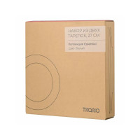 Набор обеденных тарелок, 2 предмета, 27 см, фарфор, белый, рельеф, серия Essential, TKANO, Россия_00810420052142305775.jpg