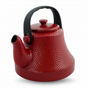 Чайник наплитный с пластиковой ручкой, 1,7 л, керамика, красный, серия Hammered, CERAFLAME, Бразилия, Чайники наплитные