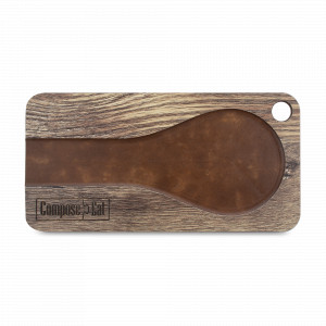 Подставка кухонная под ложку, 20х10см, дуб мореный, композитный материал, серия ProFashion, ComposeEat, Россия, Подставки под ложку