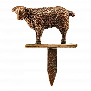 Шпажка для сыра &quot;Овца&quot;, медь, серия Охотничий домик, Кольчугинский Мельхиор, Россия, Приборы для салата и сервировки