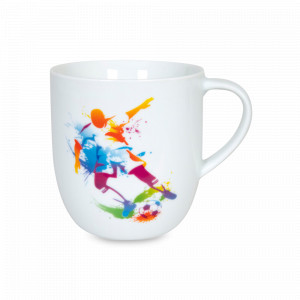 Кружка «Футбол», 580 мл, фарфор, белый, декор, KOENITZ, Германия, Большие кружки