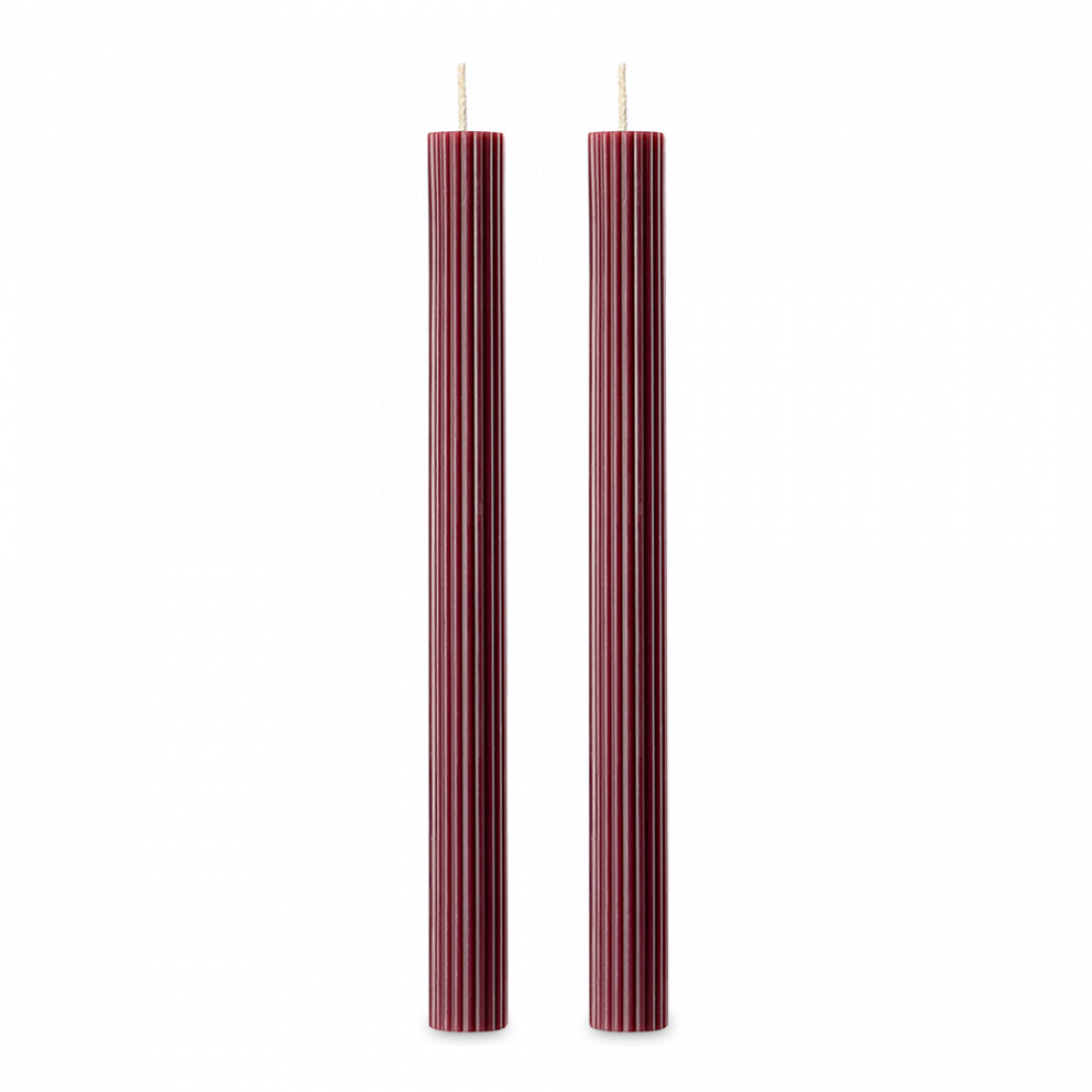 Набор из 2-х свечей, 24.5 см, бордовый, серия Edge, TKANO, Россия