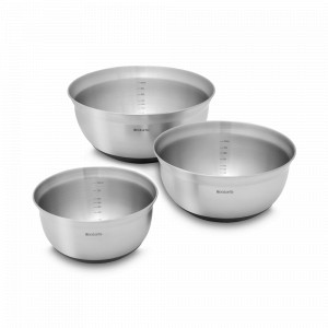 Набор из 3-х мисок для смешивания, нержавеющая сталь, BRABANTIA, Бельгия, Миски кухонные