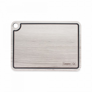 Доска композитная разделочная с желобом, 29x20 см, белое дерево, серия Elegance, ComposeEat, Россия, COMPOSE EAT (Россия)