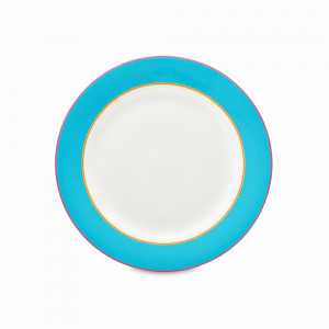 Тарелка закусочная Colypso, 24 см, фарфор костяной, бирюзовый, серия Kit Kemp, SPODE, Великобритания, SPODE (Великобритания)