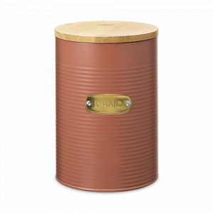 Банка для хранения сладостей, 2.5 л, углеродистая сталь, бамбук, терракота, серия Irmel, SMART SOLUTIONS, Россия, Банки для хранения чая