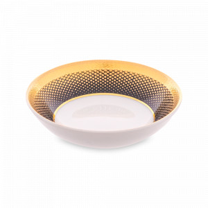 Розетка Black Gold, 11 см, фарфор, черный, золотой, серия Constanza Rio, FALKENPORZELLAN, Германия, Соусники