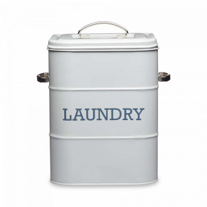 Контейнер для хранения стирального порошка, 3 кг, металл, серый, серия Living Nostalgia, KITCHEN CRAFT, Великобритания, Органайзеры для хранения