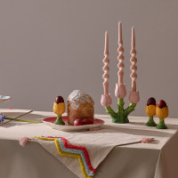 Подсвечник для 3-х свечей Floret, 20 см, фарфор, розовый, серия Blossom, TKANO, Китай_00822870055320351379.jpg