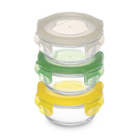 Набор из 3-х контейнеров для запекания и хранения, боросиликатное стекло, мультиколор, SMART SOLUTIONS, Россия