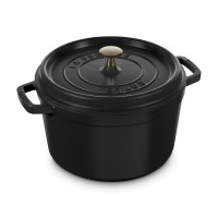 Кокот круглый, 4.7 л, 24 см, чугун, черный, серия La Cocotte, STAUB, Франция