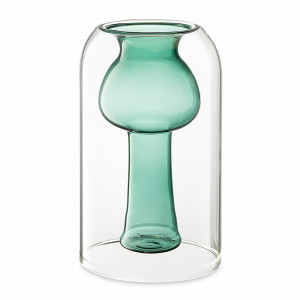 Ваза для цветов, 20 см, стекло, зеленый, серия Muse, BERGENSON BJORN, Великобритания, BERGENSON BJORN (Великобритания)