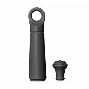 Насос вакуумный с пробкой для вина Loop Graphite, 22 см, пластик, силикон, черный, VACU VIN, Нидерланды, VACU VIN (Нидерланды)