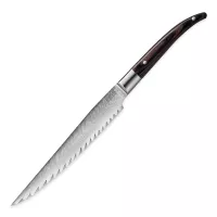 Нож кухонный поварской DAMAS, 22 см, черная деревянная рукоять, серия Laguiole Expression, TARRERIAS BONJEAN, Франция, 