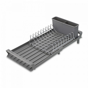 Сушилка для посуды раздвижная малая Atle, пластик, сталь, серый, SMART SOLUTIONS, Россия, Сушилки для посуды