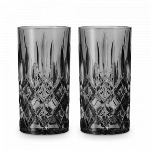 Набор из 2-х высоких стаканов Colors, 395 мл, хрустальное стекло, серый, серия Noblesse, NACHTMANN, Германия, Набор бокалов для коктейлей