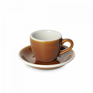 Пара кофейная, 80 мл, фарфор, карамельный, серия Egg, LOVERAMICS, Гонконг, Кофейные пары