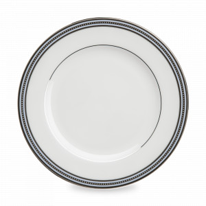 Тарелка для хлеба, 16,5 см, костяной фарфор, белый, декор, серия Богарт платиновый, NORITAKE, Япония, NORITAKE (Япония)