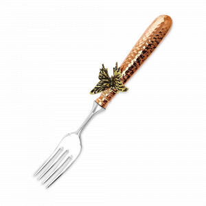 Вилка для рыбы «Бабочки», медь кованая, серия Летний сад, Кольчугинский Мельхиор, Россия, Отдельные предметы