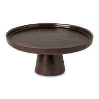 Блюдо круглое на ножке, 27 см, керамика, бордовый, серия Stacked Organic, COSTA NOVA, Португалия