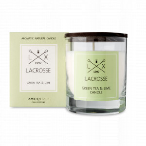 Ароматическая свеча «Зеленый чай и лайм», в стеклянном стакане, воск, AMBIENTAIR, Испания, Ароматы для дома