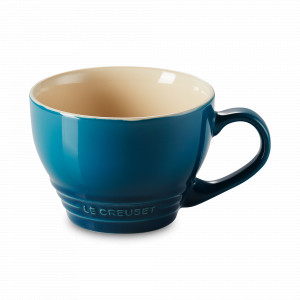 Чашка для капучино, керамика, 400 мл, синий, серия Deep Teal, LE CREUSET, Франция, Скидка -15% на Le Creuset