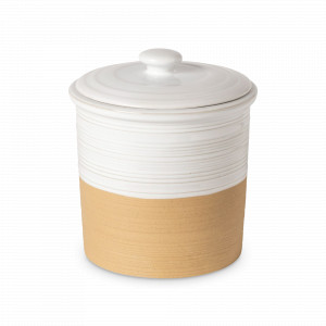 Банка для хранения, 23 см, керамика, белый, бежевый, серия Scotia, COSTA NOVA, Португалия, Емкости для хранения сыпучих продуктов