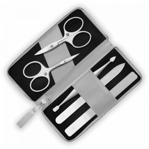 Набор маникюрный в кожаном футляре, 5 предметов, серый, серия Beauty Premium, ZWILLING J.A. HENCKELS, Германия, Маникюрные наборы ZWILLING