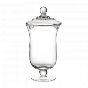 Конфетница на ножке (бонбоньерка), 29.3 см, стекло, серия Sugary, LIBERTY JONES, Россия, Тортовницы на ножке со стеклянным колпаком