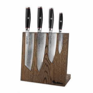 Набор из 4-х кухонных ножей на подставке из дуба, серия Ypsilon, YAXELL, Япония, YAXELL (Япония)