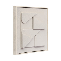 Панно декоративное с эффектом 3D Minimalism Triangle, 40 х 40 см, холст, дерево, белый, серия Art, BERGENSON BJORN, Великобритания_00819730056441969312.jpg