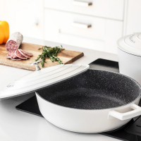 Кастрюля с крышкой низкая, 4 л, 28 см, литой алюминий, кремовый, серия MasterClass, KITCHEN CRAFT, Великобритания_00817710056776968177.jpg