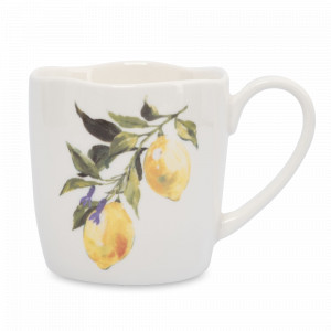 Кружка Лимоны, 350 мл, фарфор, белый, декор, серия Palermo, ANNA LAFARG, Китай, НОВИНКИ
