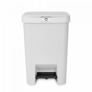 Ведро для мусора с крышкой, 25 л, пластик, светло-серый, серия Step Up, BRABANTIA, Бельгия, BRABANTIA (Бельгия)