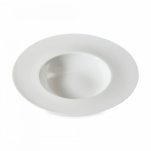 Тарелка суповая, 24.6 см, костяной фарфор, белый, серия Плиссе, DECOR DE TABLE, Россия, Тарелки глубокие белые