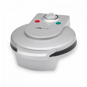 Вафельница с антипригарным покрытием, пластик, серебристый, CLATRONIC, Германия, Вафельницы