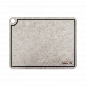 Доска композитная разделочная с желобом, 33x25 см, серый мрамор, серия Elegance, ComposeEat, Россия, COMPOSE EAT (Россия)