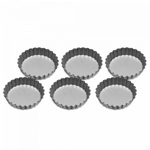Набор из 6 форм для выпечки, нержавеющая сталь, 10 см, серия MasterClass, KITCHEN CRAFT, Великобритания, Формы для пирогов и кексов
