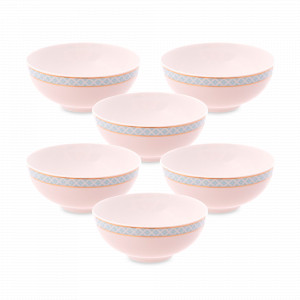 Набор из 6-ти порционных салатников Aero Blue Gold, 13 см, фарфор, белый, голубой, серия Corvara, FALKENPORZELLAN, Германия, Скидка -35% на фарфор FALKENPORZELLAN