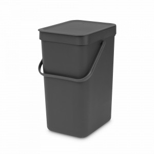 Контейнер (ведро) для мусора из пластика, 12 л, пластик, черный, серия SORT GO, BRABANTIA, Бельгия, Мусорные ведра SORT&GO BRABANTIA