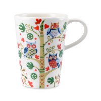 Кружка Owl, 350 мл, фарфор, белый, декор, серия Birds of Paradise, LIBERTY JONES, Россия