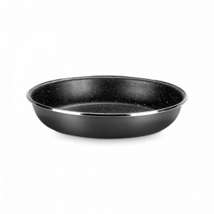 Сковорода без ручки, 20 см, сталь, стеклоэмаль, черный, серия Click &amp; Space, VITRINOR, Испания, Сковороды из нержавеющей стали