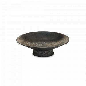 Блюдо на ножке Black, 18 см, каменная керамика, черный, коричневый, серия Isamu, ROOMERS TABLEWARE, Нидерланды, ROOMERS TABLEWARE (Нидерланды)