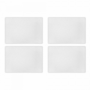 Набор из 4-х подстановочных прямоугольных салфеток, 33 х 48 см, пвх, белый, серия Shimmer, WO HOME, Германия, Салфетки подстановочные