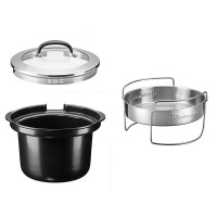 Мультиварка с керамическим покрытием, 4,25 л, 12 программ, 3 скорости перемешивания, нержавеющая сталь, пластик, стекло, 30,2 х 37,8 х 31 см, красный, KITCHENAID, США_00782540066750229179.jpg