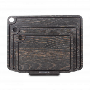 Набор из 3-х разделочных досок на подставке, дуб Бренди, в подарочной упаковке, композитный материал, серия Elegance, ComposeEat, Россия, Разделочные доски