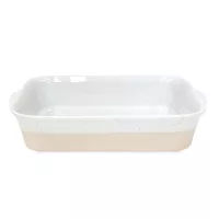 Блюдо для запекания, 35 х 24 см, керамика, белый, бежевый, серия Fattoria, COSTA NOVA, Португалия, 