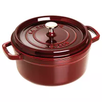 Кокот круглый, 3,8 л, 24 см, чугун, гранатовый, серия La Cocotte, STAUB, Франция, 